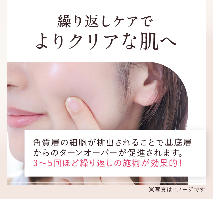 繰り返しケアでよりクリアな肌へ
