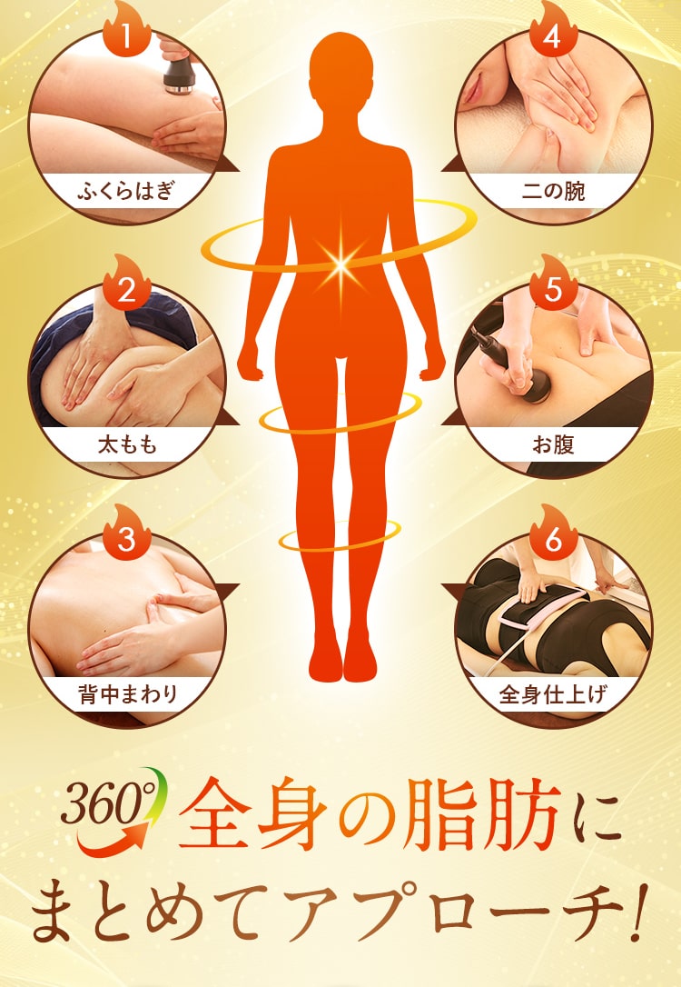360°全身の脂肪にまとめてアプローチ!